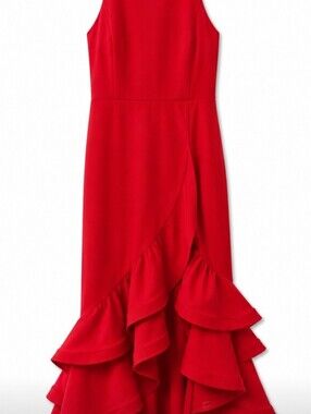 Besty Adams Beautiful High-Low Ruffle Gown